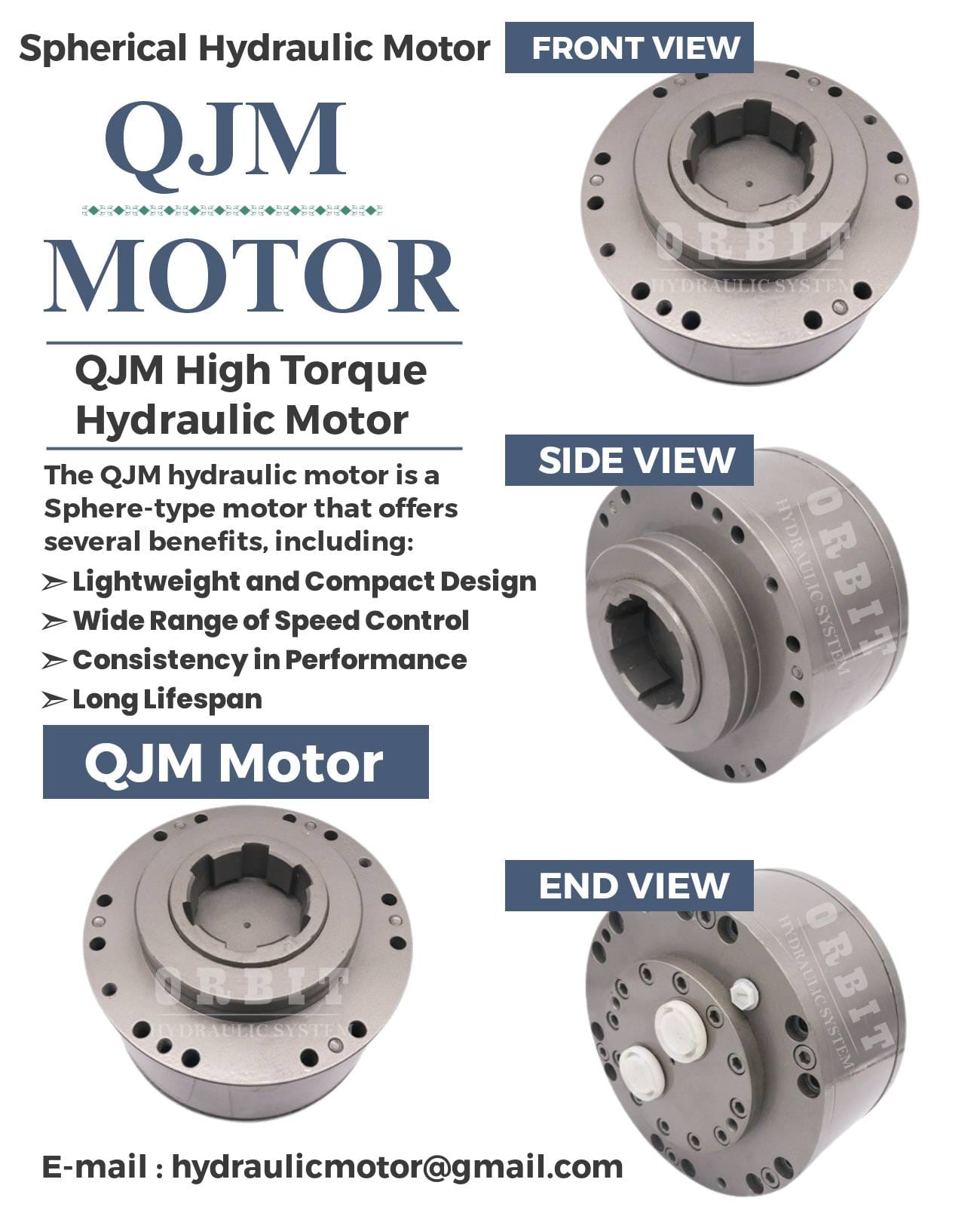 1QJM21-0.5 Spherical Piston Hydraulic Motor in India
