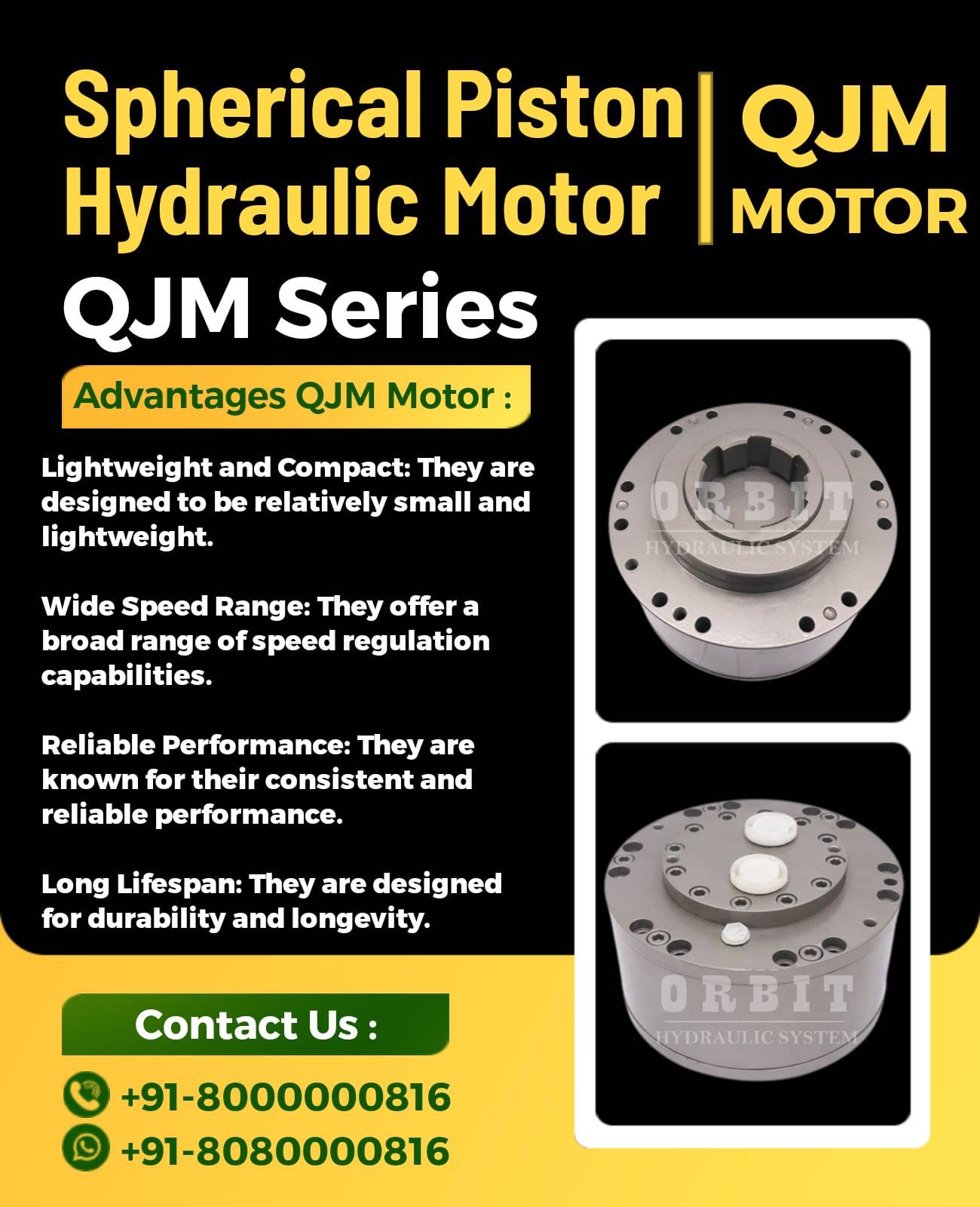 1QJM12-0.8 Spherical Piston Hydraulic Motor in India
